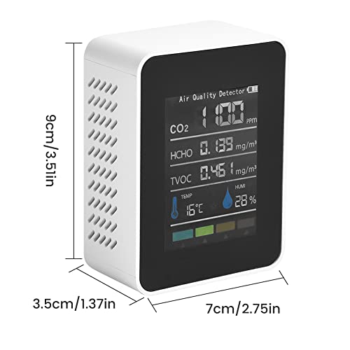 Moniteur Qualité De L'Air Intérieur - Détecteur PM2.5, Formaldéhyde, Température Et Humidité Maison Bureau